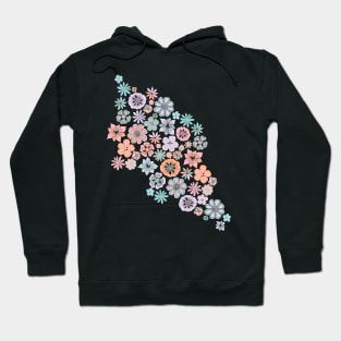 Spring Bloom: A Pastel Floral Pattern Illustration Hoodie